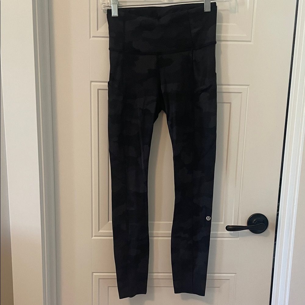 lululemon athletica Black Camo Pocket Leggings